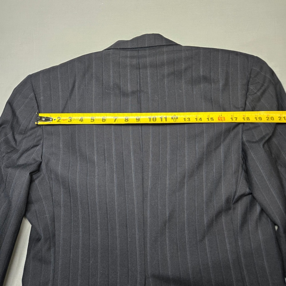 Vintage Cricketeer Blazer 42R Navy Blue Pinstripe Two Button Sport Coat - Picture 7 of 12